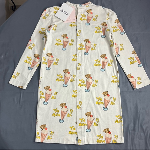 The Animals Observatory Bug Dress New Tags Size 10 Kids Button Up Play Ice Cream - Picture 4 of 11